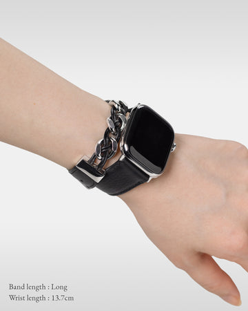 レザーハイブリッドダブルラップバンド インターレース for Apple Watch