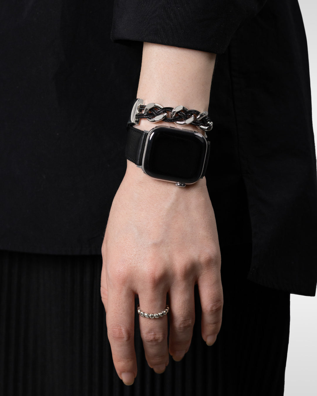 レザーハイブリッドダブルラップバンド インターレース for Apple Watch