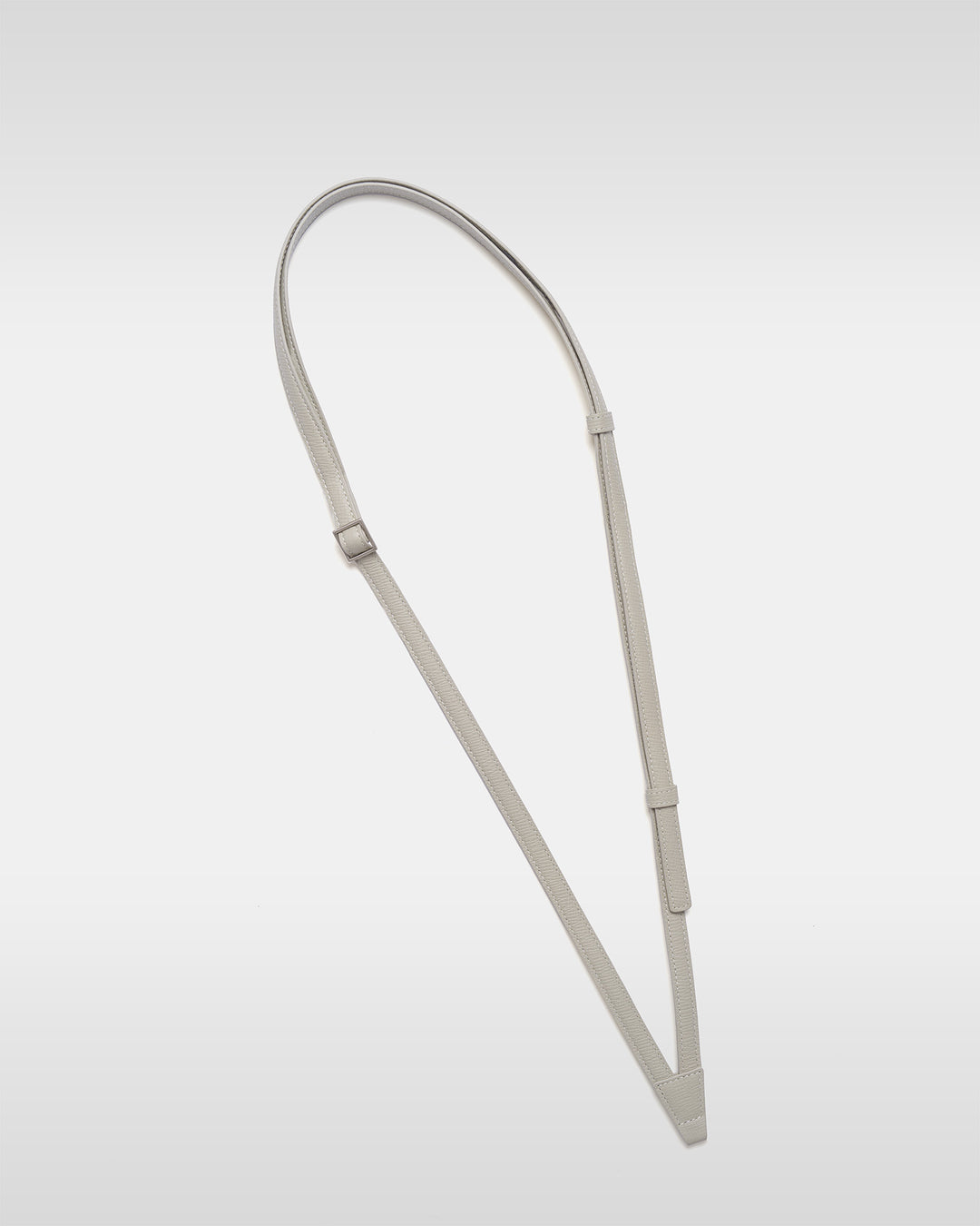 アジャスタブルレザーストラップ付iPhoneアクセサリー - ホワイトベージュ