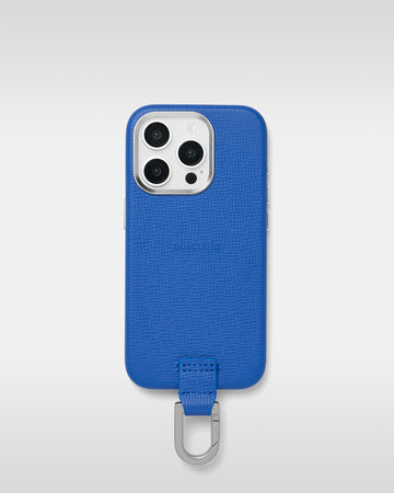 レザーストラップ + iPhoneケースセット - ラピスブルー