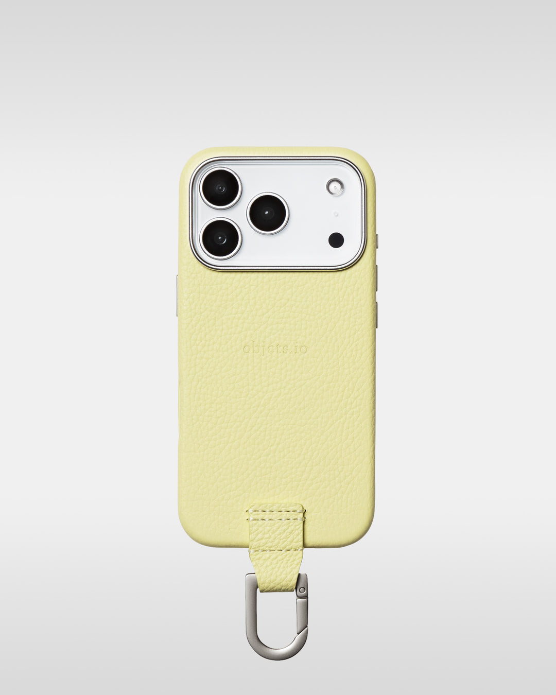 レザーストラップ + iPhoneケースセット - バターイエロー