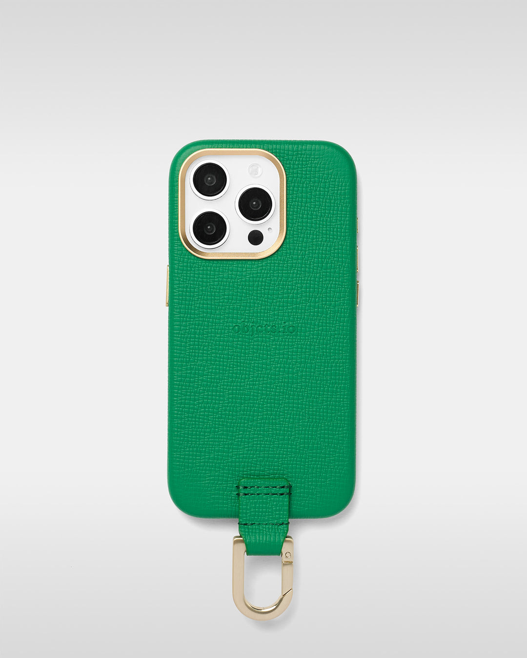レザーストラップ + iPhoneケースセット - ジョリーグリーン