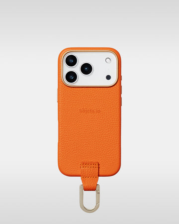 デタッチャブルストラップ + iPhoneケースセット - パンプキン