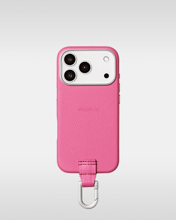 カラビナ付iPhoneケース - ショッキングピンク