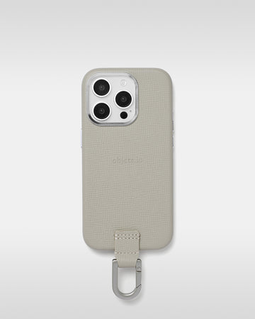 アジャスタブルレザーストラップ + iPhoneケースセット - ホワイトベージュ