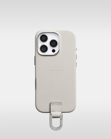 デタッチャブルストラップ + iPhoneケースセット - ナイロンパース - マシュマロxペールグリーン