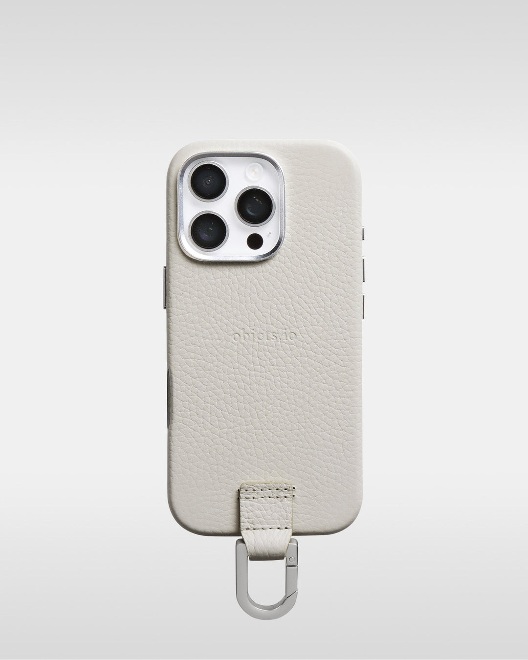 カラビナ付iPhoneケース - マシュマロ