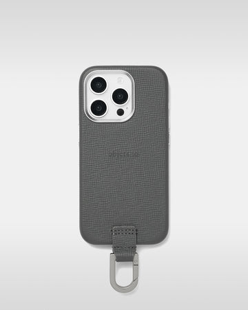 アジャスタブルレザーストラップ + iPhoneケースセット - グレー