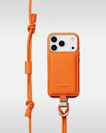 デタッチャブルストラップ + iPhoneケースセット - パンプキン