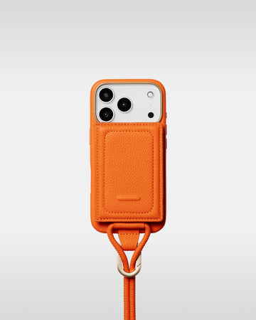 レザーストラップ + iPhoneケースセット - パンプキン