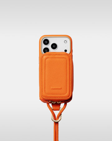 レザーストラップ + iPhoneケースセット - パンプキン